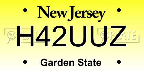 H42UUZ New Jersey License Plate