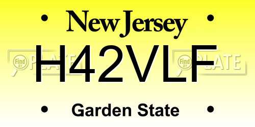 H42VLF New Jersey License Plate