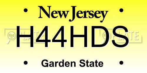 H44HDS New Jersey License Plate