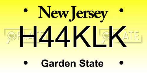 H44KLK New Jersey License Plate