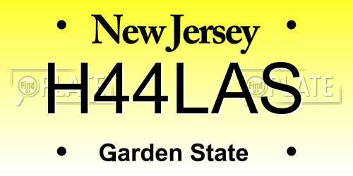 H44LAS New Jersey License Plate