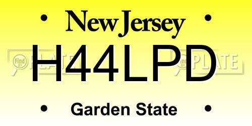 H44LPD New Jersey License Plate