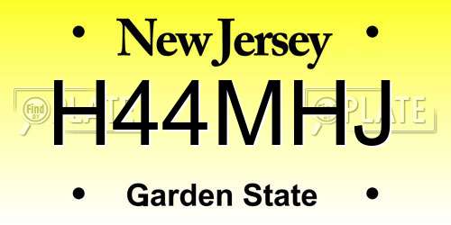 H44MHJ New Jersey License Plate
