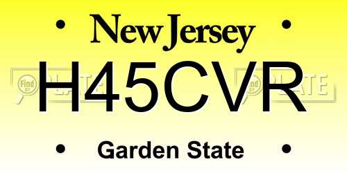 H45CVR New Jersey License Plate