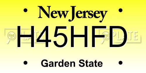 H45HFD New Jersey License Plate