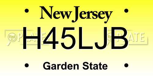 H45LJB New Jersey License Plate
