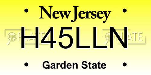 H45LLN New Jersey License Plate