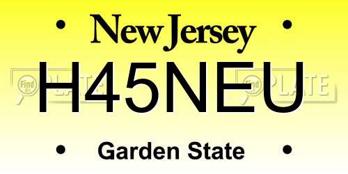 H45NEU New Jersey License Plate