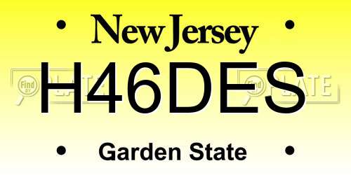 H46DES New Jersey License Plate