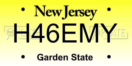 H46EMY New Jersey License Plate