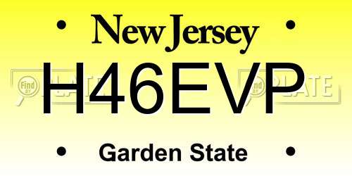 H46EVP New Jersey License Plate