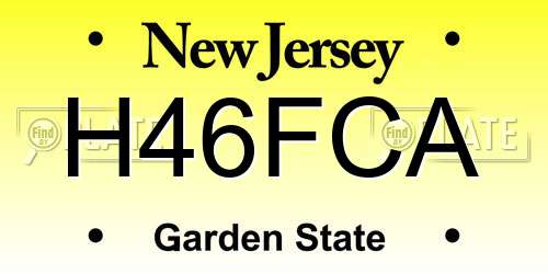 H46FCA New Jersey License Plate