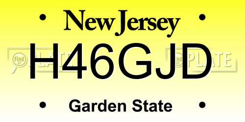 H46GJD New Jersey License Plate