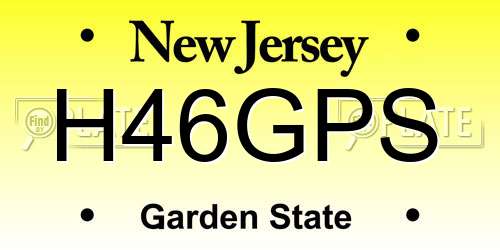 H46GPS New Jersey License Plate