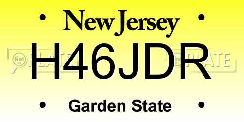 H46JDR New Jersey License Plate