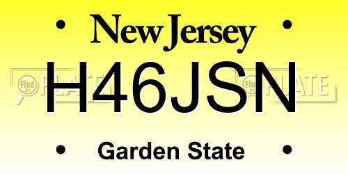 H46JSN New Jersey License Plate