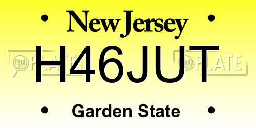 H46JUT New Jersey License Plate
