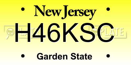 H46KSC New Jersey License Plate
