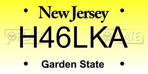 H46LKA New Jersey License Plate
