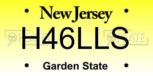 H46LLS New Jersey License Plate