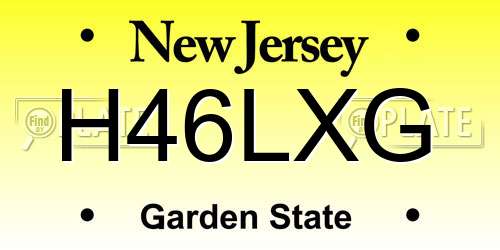 H46LXG New Jersey License Plate