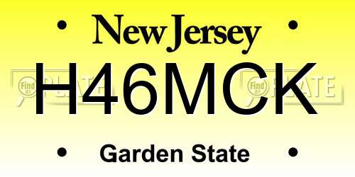 H46MCK New Jersey License Plate