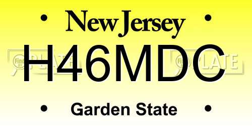 H46MDC New Jersey License Plate