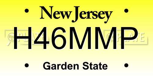 H46MMP New Jersey License Plate