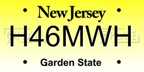 H46MWH New Jersey License Plate