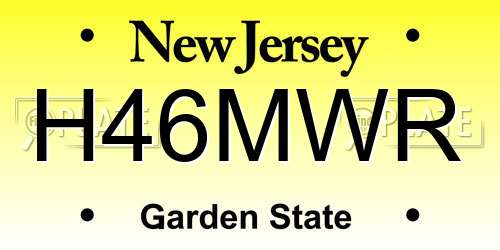 H46MWR New Jersey License Plate
