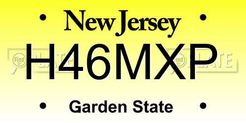 H46MXP New Jersey License Plate