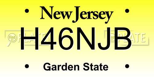 H46NJB New Jersey License Plate