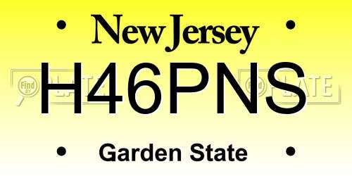 H46PNS New Jersey License Plate
