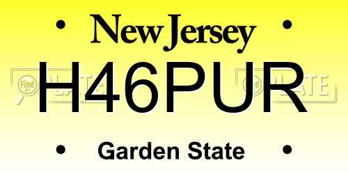 H46PUR New Jersey License Plate