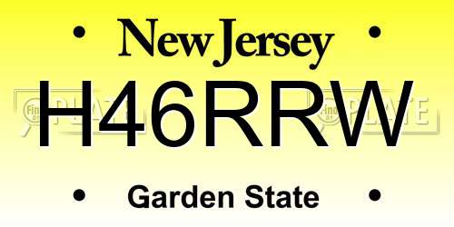 H46RRW New Jersey License Plate