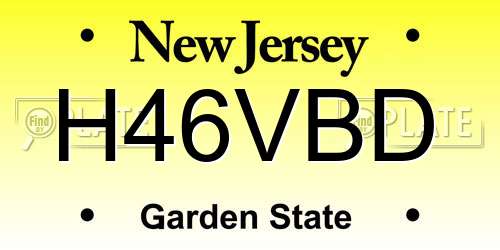 H46VBD New Jersey License Plate