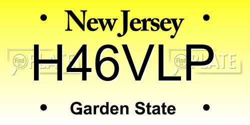 H46VLP New Jersey License Plate
