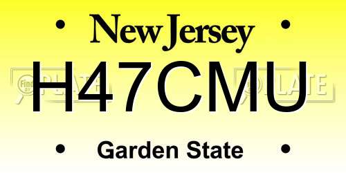 H47CMU New Jersey License Plate