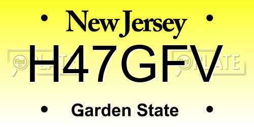 H47GFV New Jersey License Plate