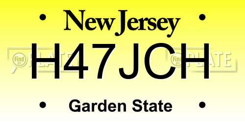 H47JCH New Jersey License Plate