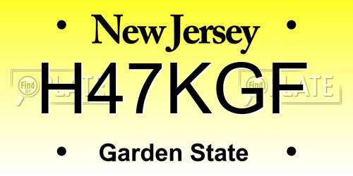 H47KGF New Jersey License Plate