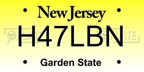 H47LBN New Jersey License Plate