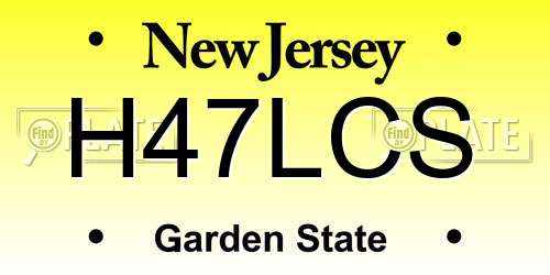 H47LCS New Jersey License Plate