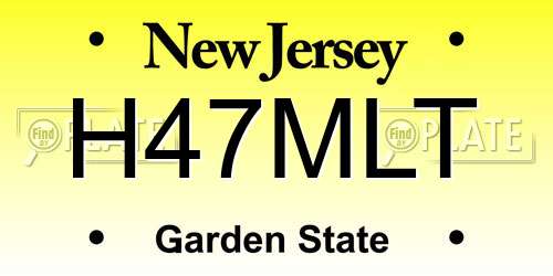 H47MLT New Jersey License Plate