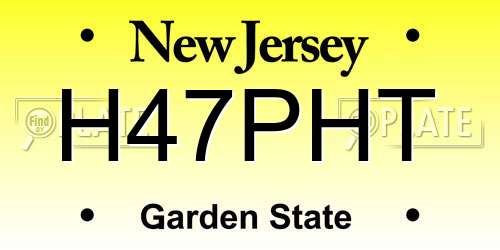 H47PHT New Jersey License Plate
