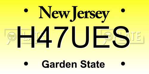 H47UES New Jersey License Plate