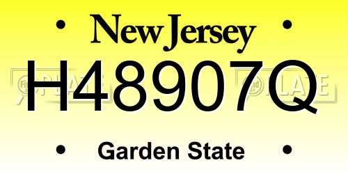 H48907Q New Jersey License Plate