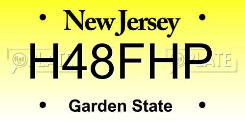 H48FHP New Jersey License Plate