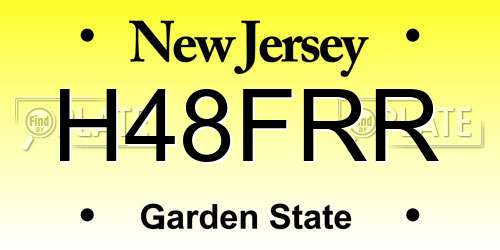 H48FRR New Jersey License Plate