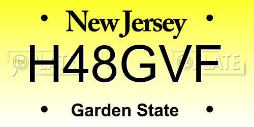 H48GVF New Jersey License Plate